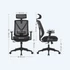 Kép 6/7 - Ergonomikus irodai szék lábtartóval, maximális terhelés 150 kg, fekete