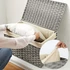 Kép 4/7 - Rattan stílusú tárolódoboz, tároló kosár, 65 literes, szürke