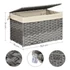 Kép 5/7 - Rattan stílusú tárolódoboz, tároló kosár, 65 literes, szürke