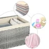 Kép 6/7 - Rattan stílusú tárolódoboz, tároló kosár, 65 literes, szürke