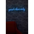 Kép 2/9 - Műanyag LED-es fali dekoráció, Good Vibes Only - Blue