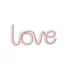 Kép 7/9 - Műanyag LED-es fali dekoráció, Love - Pink