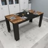 Kép 2/5 - Étkező asztal Line - Light Walnut, Black