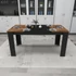 Kép 3/5 - Étkező asztal Line - Light Walnut, Black