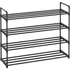Kép 1/7 - 4 szintes cipőtároló állvány, fém cipőtartó 20 pár cipő számára, 92x30x73 cm, fekete Kép 1/7 - 4 szintes cipőtároló állvány, fém cipőtartó 20 pár cipő számára, 92x30x73 cm, fekete