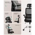 Kép 7/9 - irodai szék, ergonomikus, hálós szék deréktámasszal és állítható fejtámlával, fekete Kép 7/9 - irodai szék, ergonomikus, hálós szék deréktámasszal és állítható fejtámlával, fekete