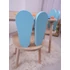 Kép 2/3 - Gyerekasztal székekkel Bunny Two Chair Set - Baby Blue, Brown