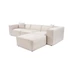 Kép 6/11 - Sarokkanapé Lora (L1-O1-1R-POUFFE ) - Világos Barna