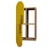 Kép 4/5 - Fali polc Rose - Walnut, Yellow Kép 4/5 - Fali polc Rose - Walnut, Yellow