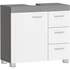 Kép 1/7 - Mosdó alatti szekrény, fürdőszobai szekrény 30 × 70 × 64 cm，fehér–szürke
