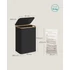 Kép 6/7 - SONGMICS szennyeskosár fedéllel 130L, 2 rekeszes nagyméretű szennyes tartó, fekete Kép 6/7 - SONGMICS szennyeskosár fedéllel 130L, 2 rekeszes nagyméretű szennyes tartó, fekete