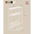 Kép 2/7 - Keskeny oldal asztal töltő funkcióval 3 polcos,18 × 45 × 58 cm Krém fehér Kép 2/7 - Keskeny oldal asztal töltő funkcióval 3 polcos,18 × 45 × 58 cm Krém fehér