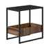 Kép 1/8 - Kis asztal, fekete és diófa rekesszel acél kerettel, 55x35x55cmRusztikus barna/ Fekekte Kép 1/8 - Kis asztal, fekete és diófa rekesszel acél kerettel, 55x35x55cmRusztikus barna/ Fekekte