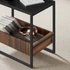 Kép 4/8 - Kis asztal, fekete és diófa rekesszel acél kerettel, 55x35x55cmRusztikus barna/ Fekekte Kép 4/8 - Kis asztal, fekete és diófa rekesszel acél kerettel, 55x35x55cmRusztikus barna/ Fekekte