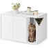 Kép 1/6 - SONGMICS macskaalom-szekrény hófehér színben
