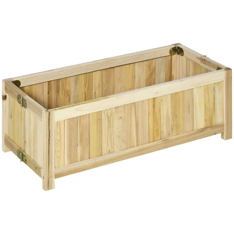 Összecsukható emelt ágy, tömörfa, időjárásálló 70 cm x 30 cm x 25 cm
