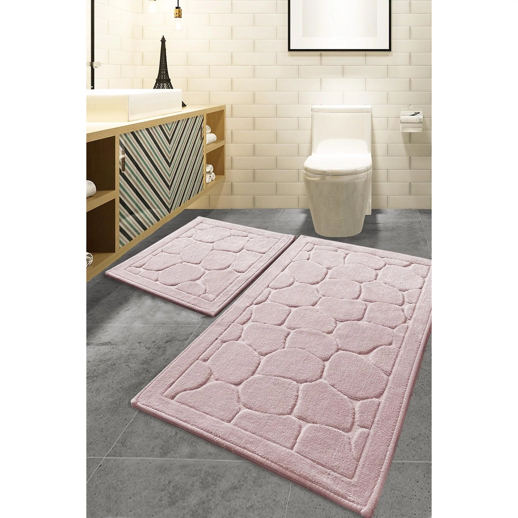 Fürdőszobaszőnyeg Szett (2 db) Lino - Powder
