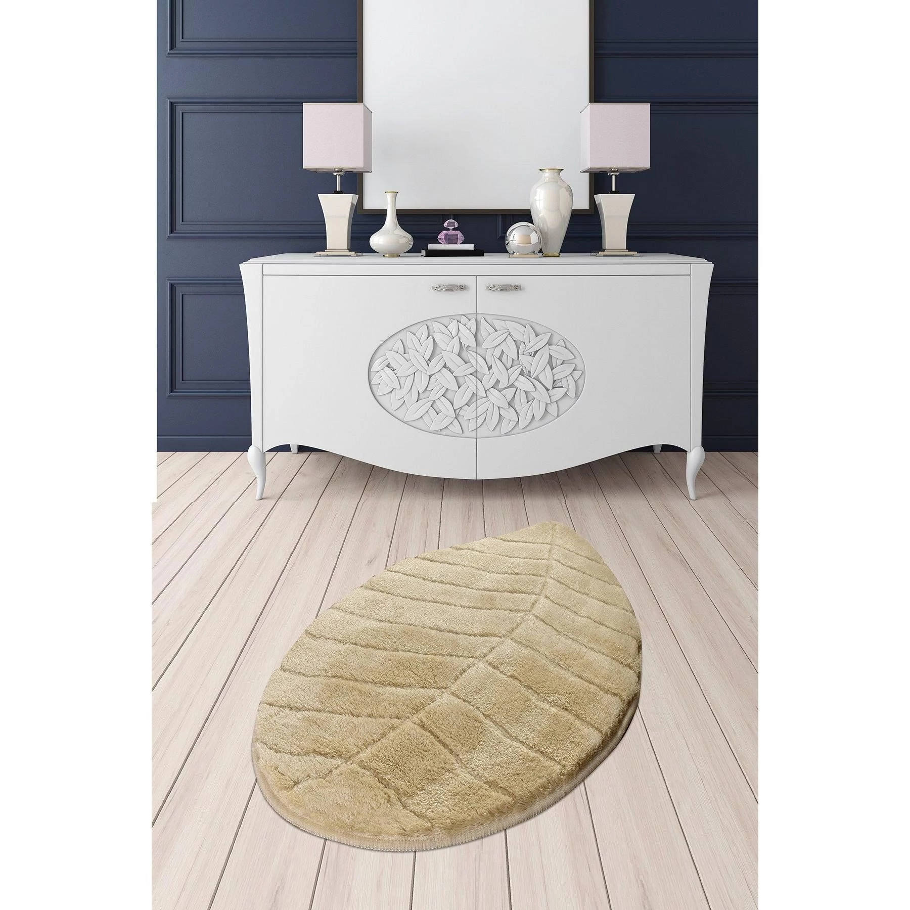 Fürdőszobaszőnyeg Jungle Leaf - Stone (60 x 100)