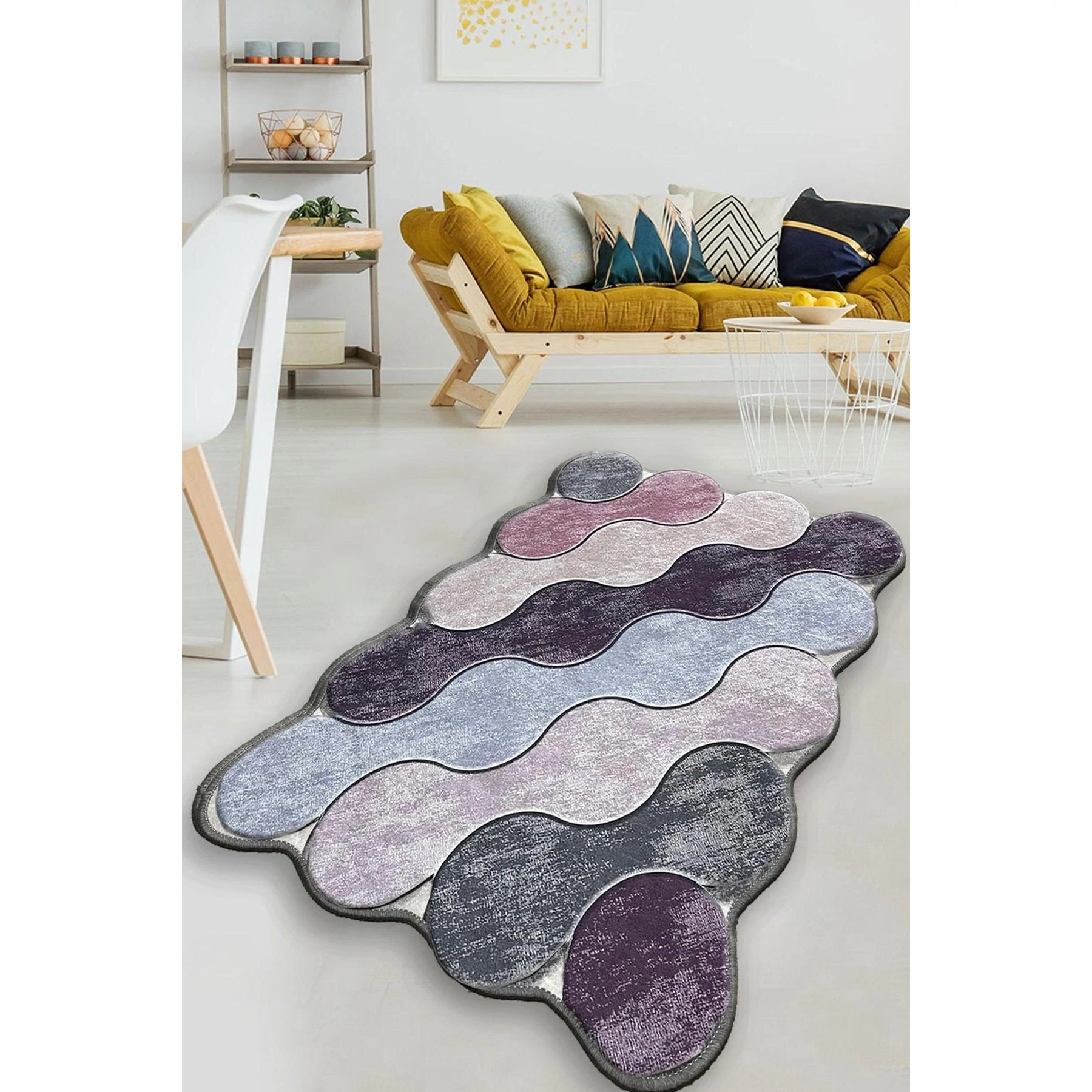 Fürdőszobaszőnyeg Circle - Purple