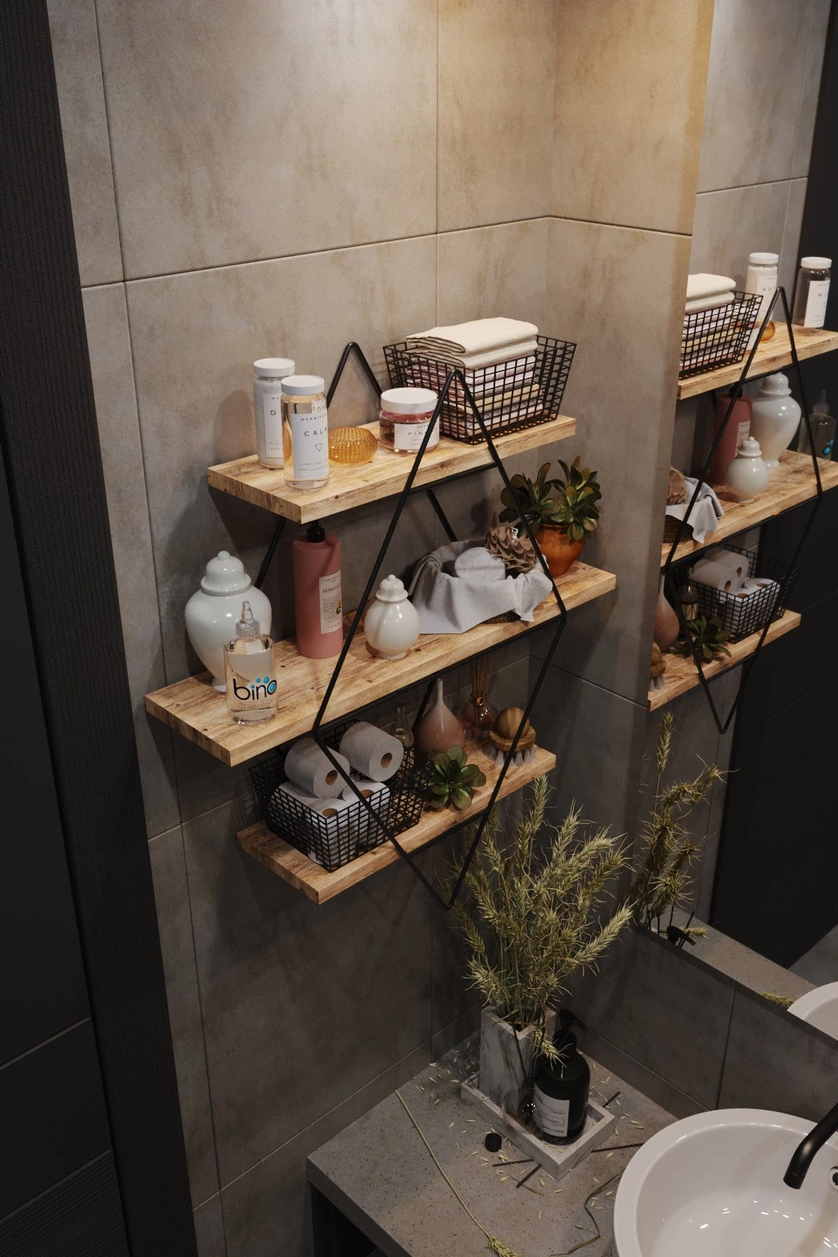 Fali polc Prizma Raf, Büyük Boy Salon Tipi 2