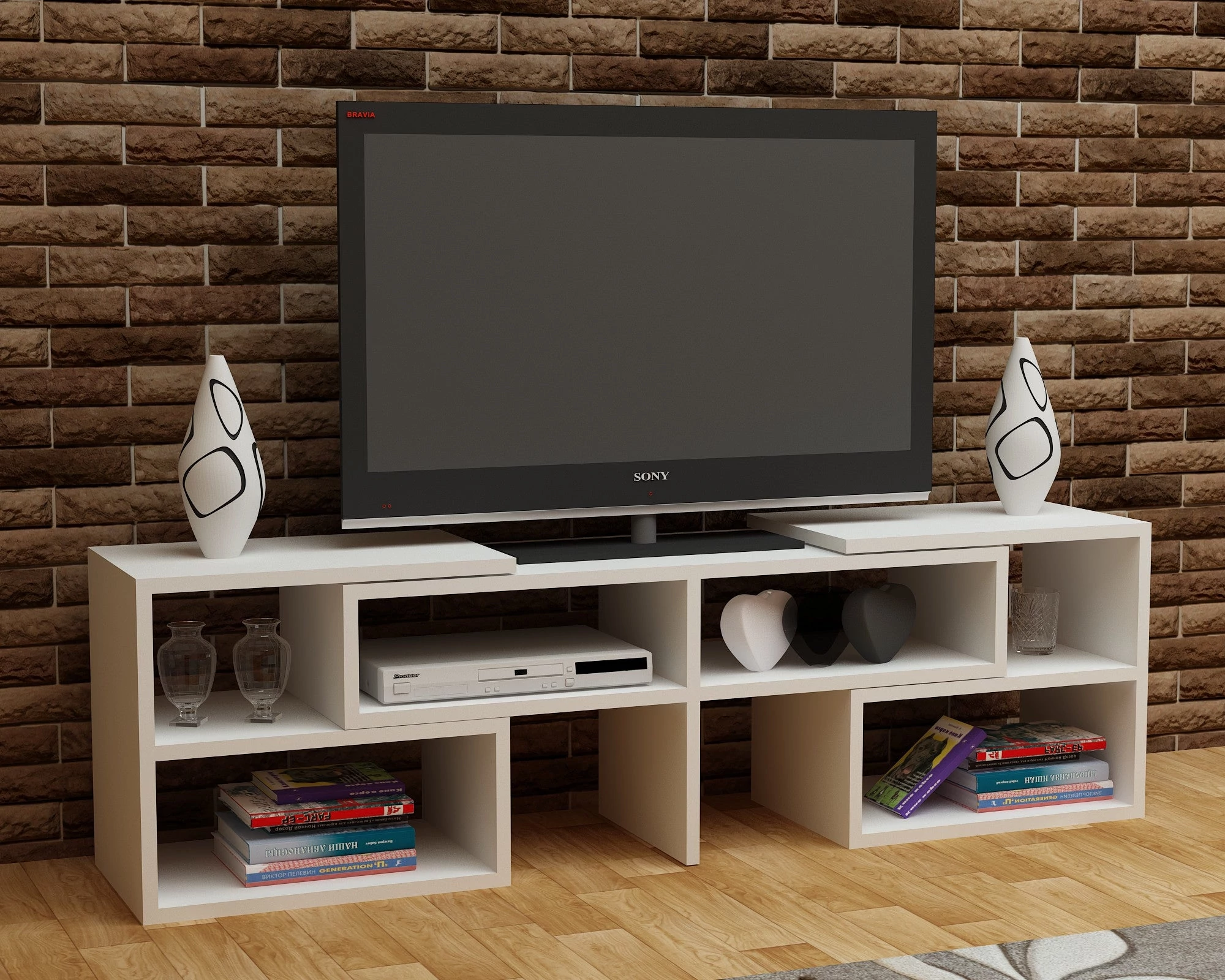 TV szekrény Care - White