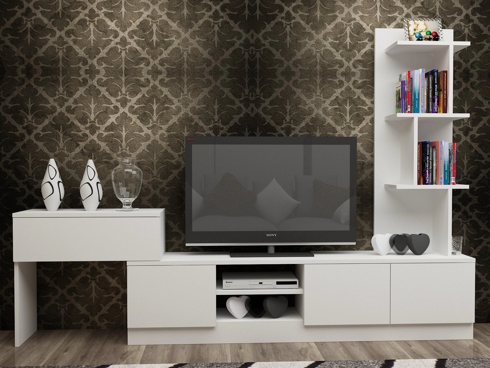 TV szekrény Team - White