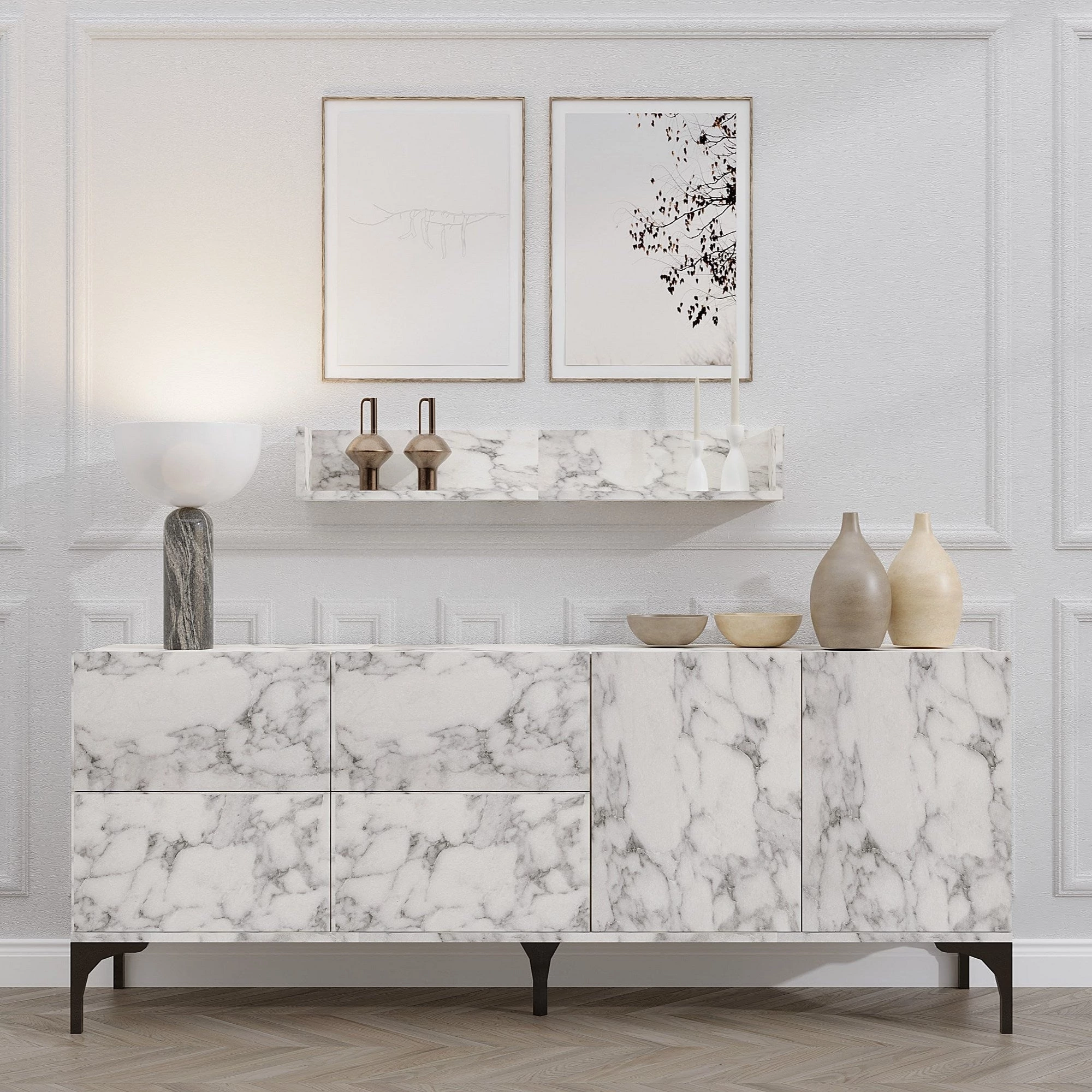 Konzolasztal Stella - Carrara Marble