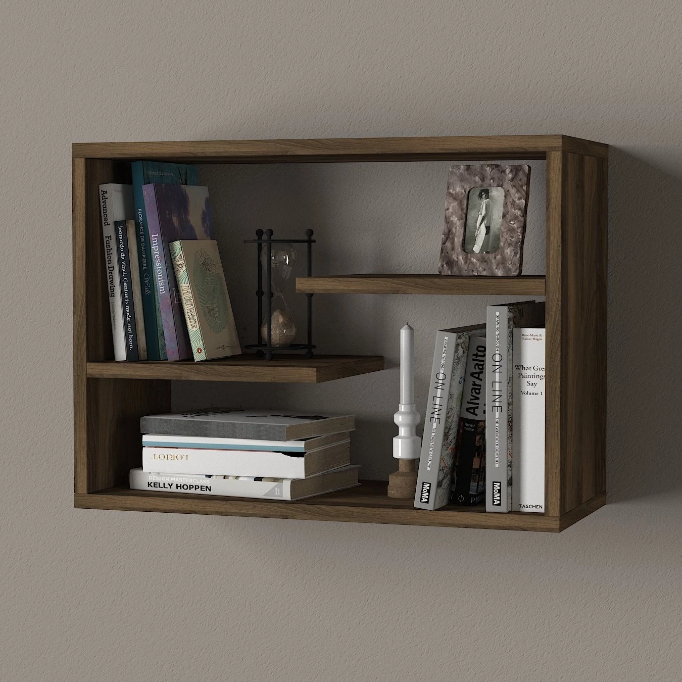 Fali polc Tino - Walnut