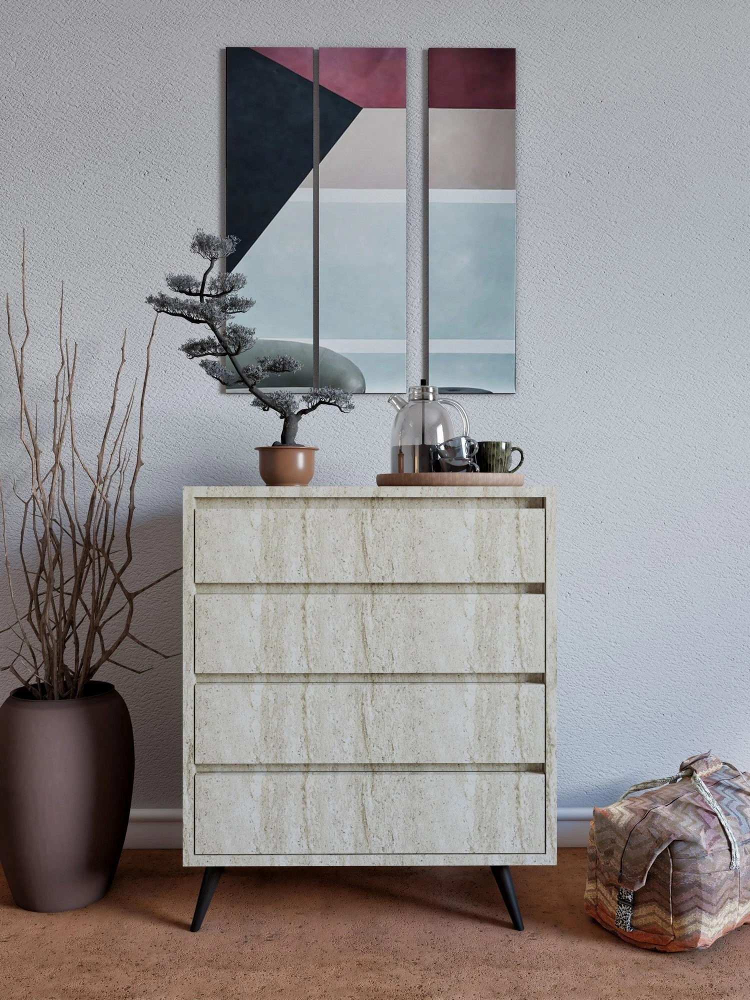 Komód Suvera - Travertine