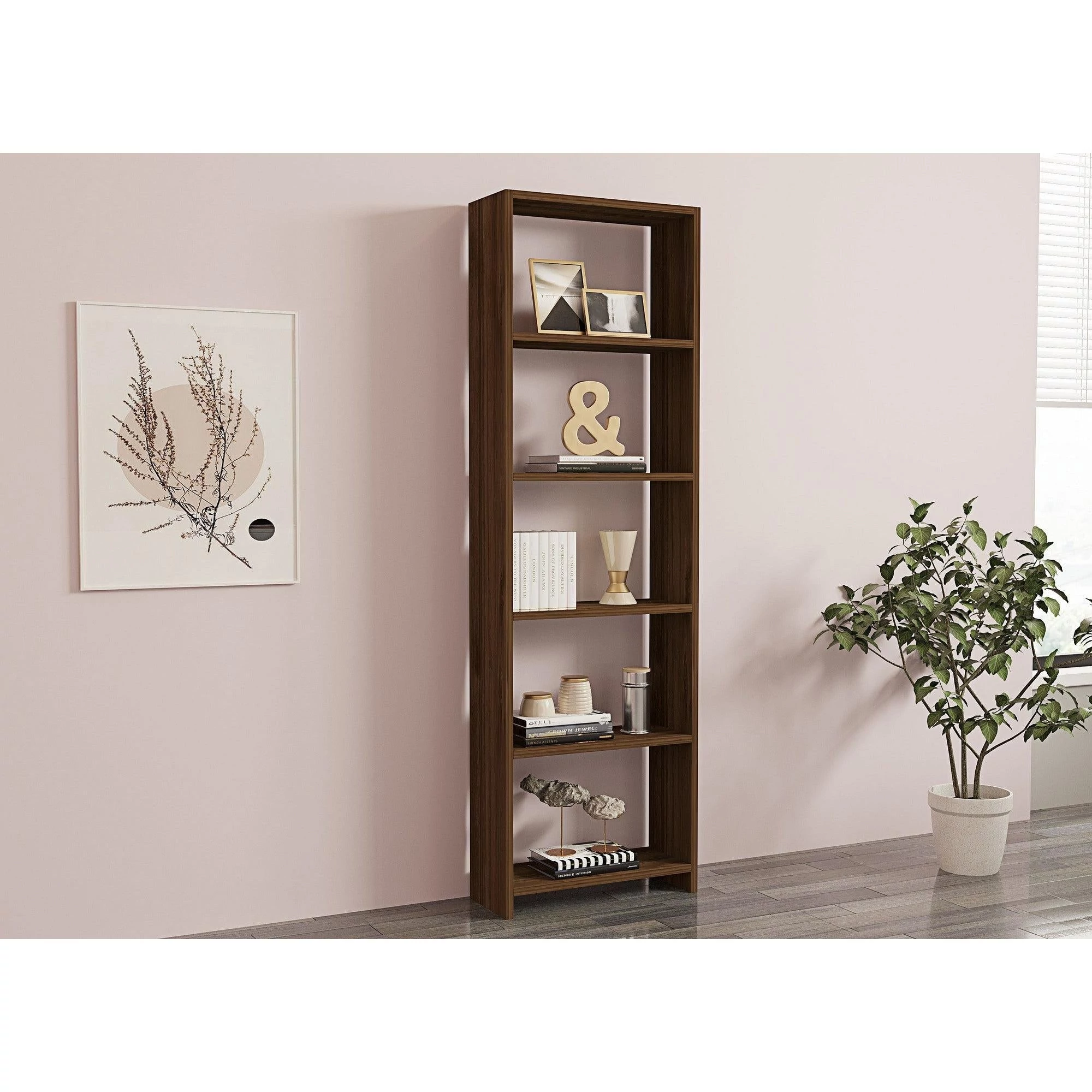 könyvespolc New - Walnut