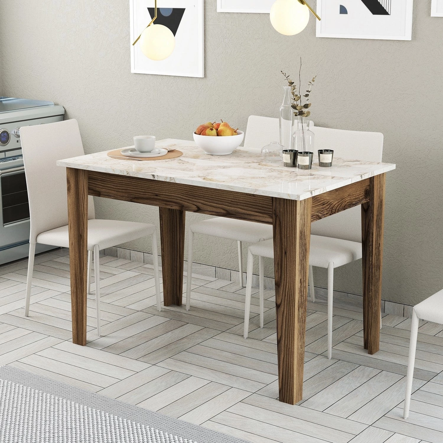 Étkező asztal Kiev 506 - Walnut, White