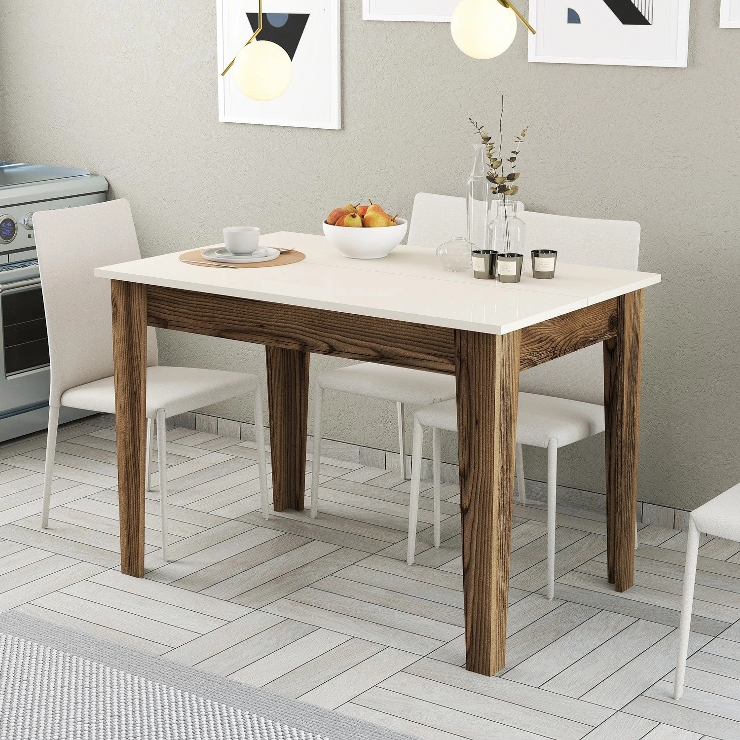 Étkező asztal Kiev 508 - Walnut, Cream