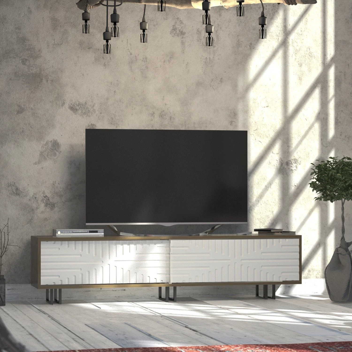 TV szekrény Askal - Ud, White