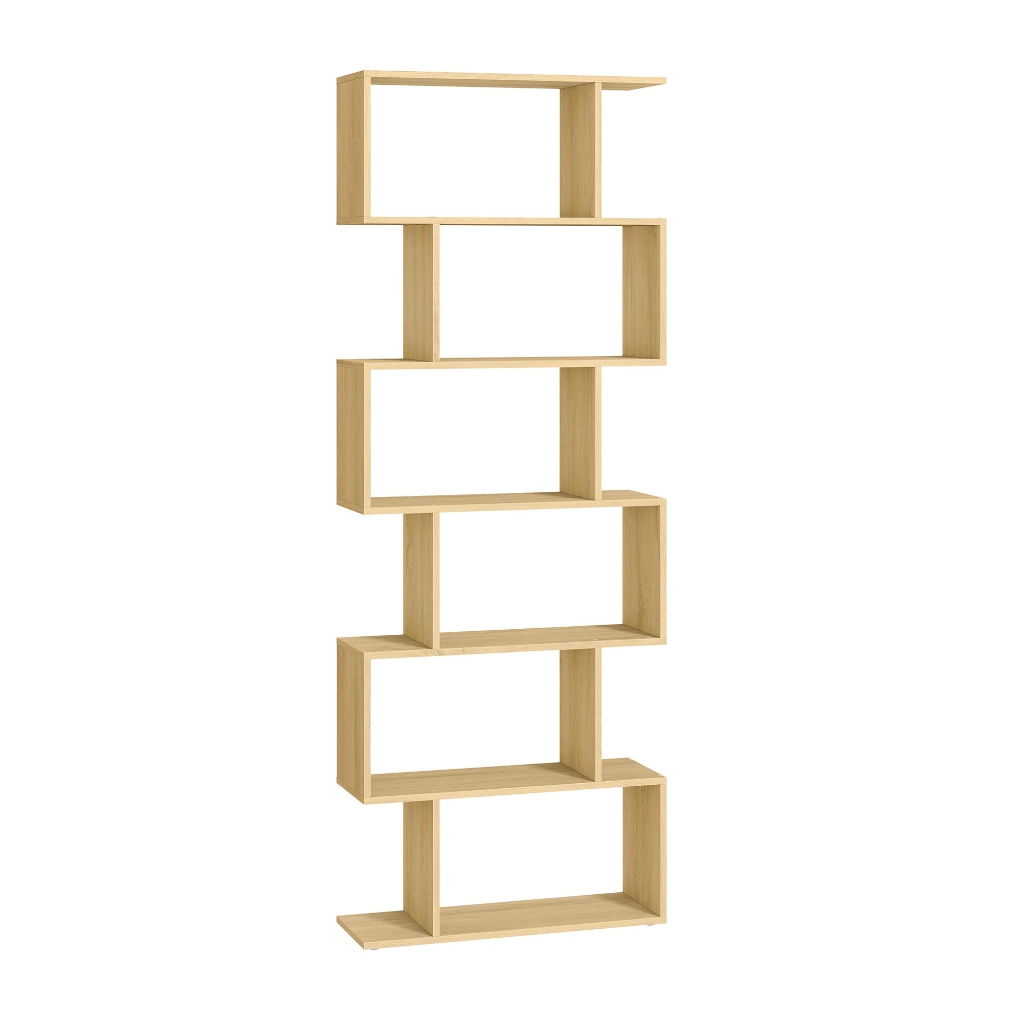 Könyvespolc, szabadon álló polc 24x70x190,5 cm, tölgy színben