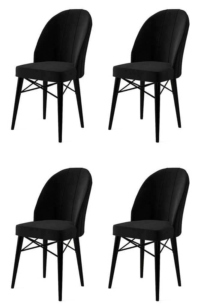 Étkezőszék szett (4 db) Ritim - Fekete