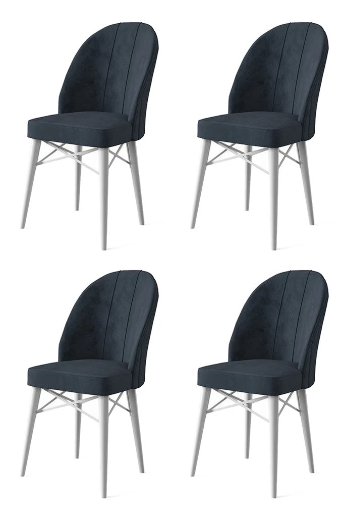 Étkezőszék szett (4 db) Ritim - Antracit, Fehér