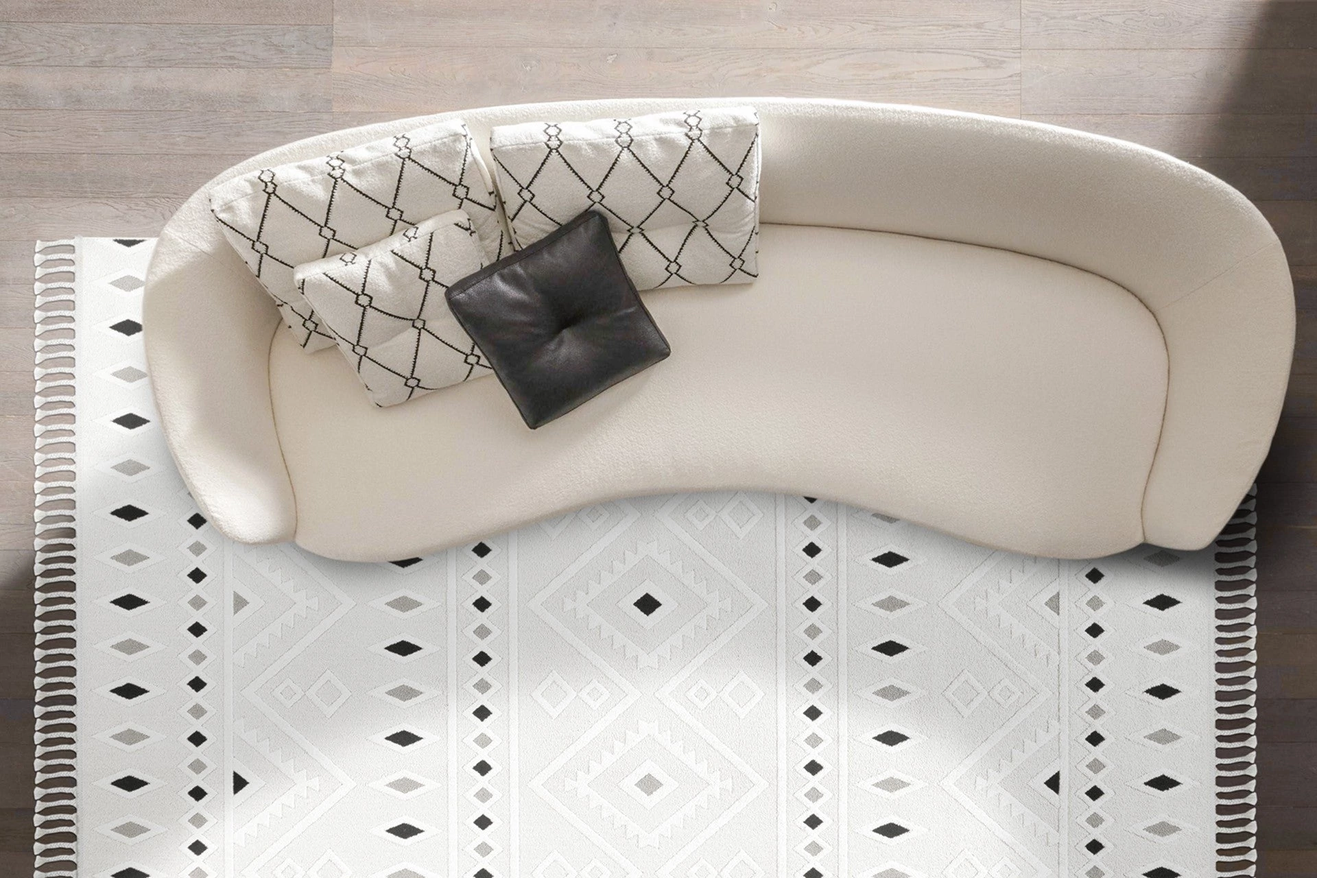 Szőnyeg (160 x 230), 33412A Malta - Cream, Grey