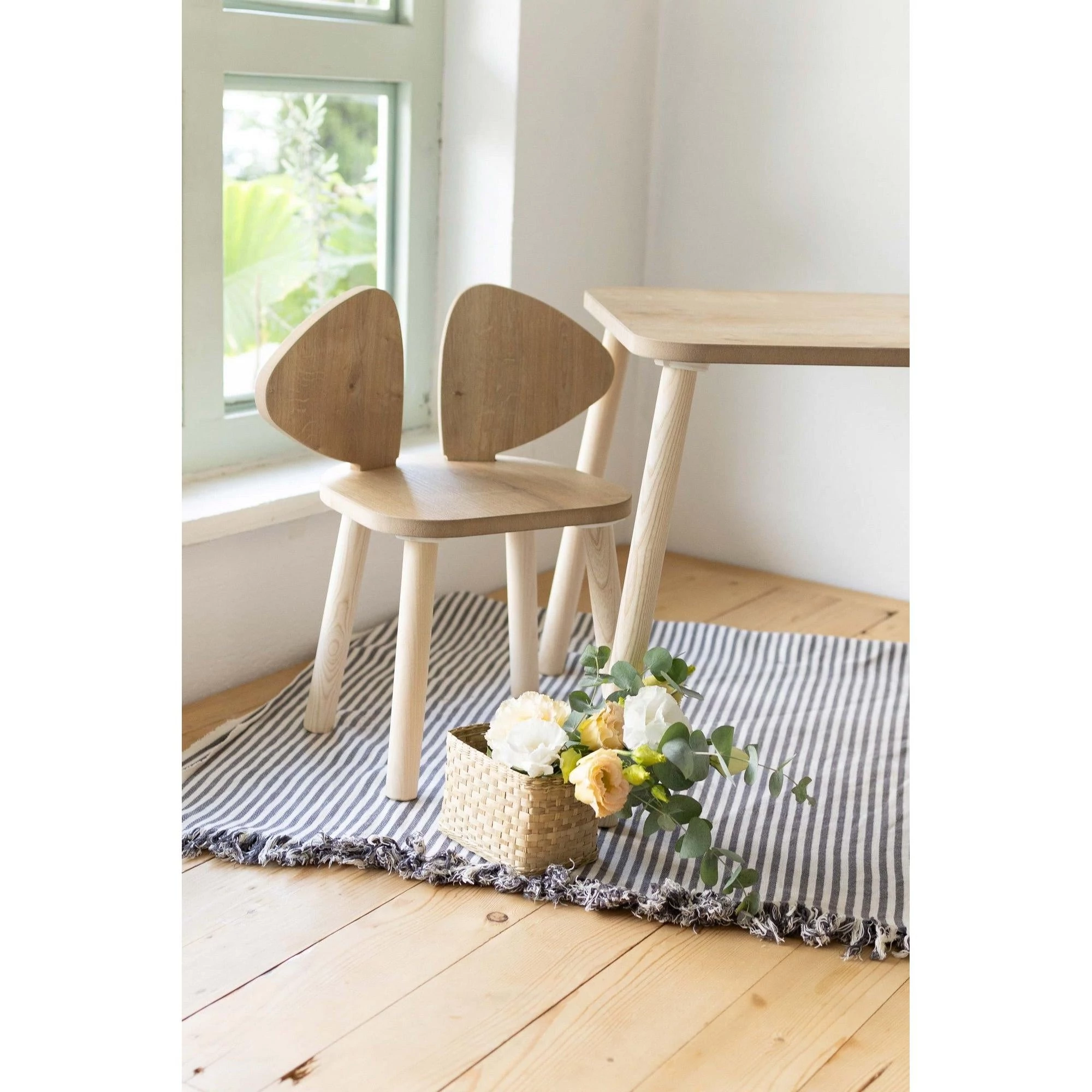 Gyerekasztal székekkel Mickey One Chair Set - Brown