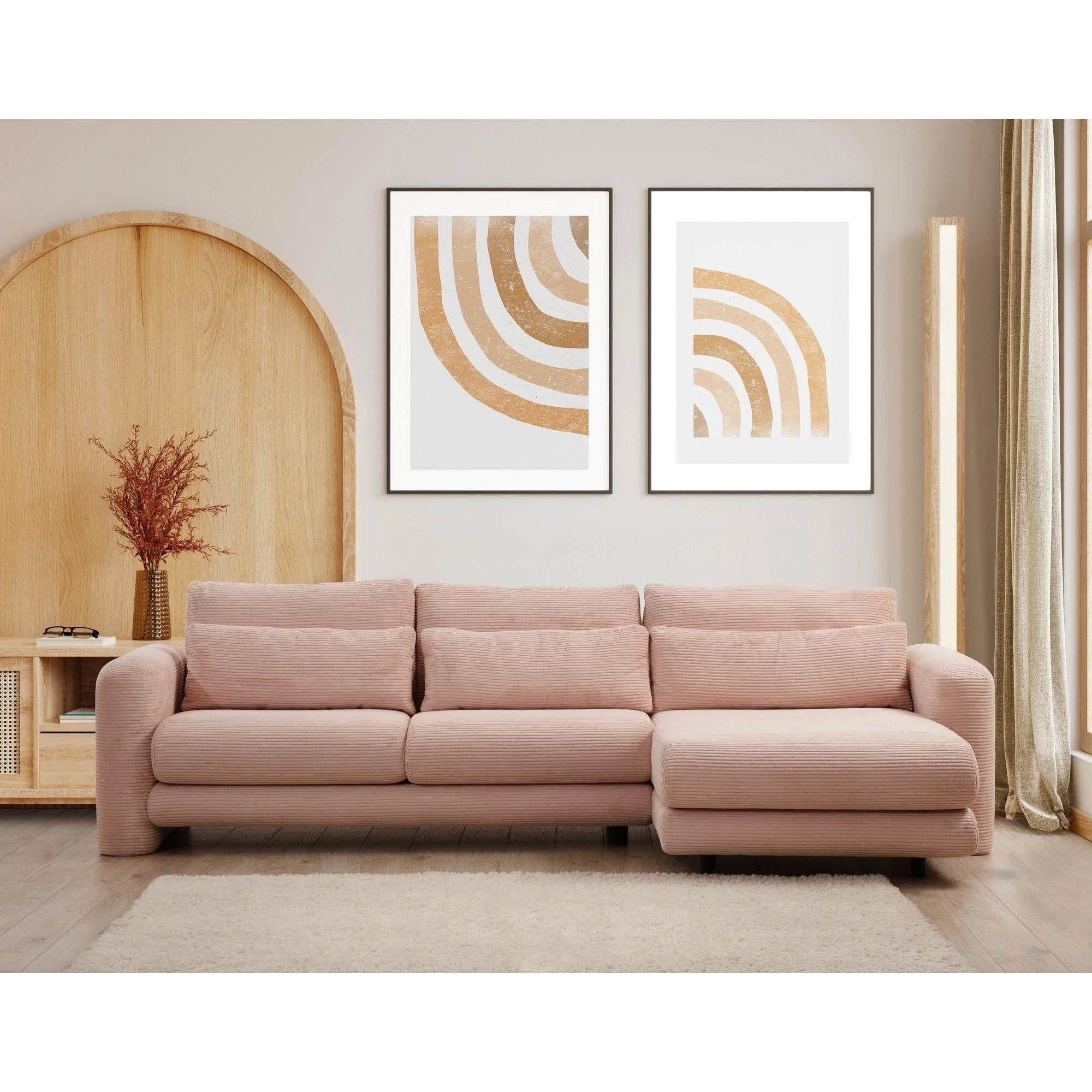 Sarokkanapé Lily Balos Pink