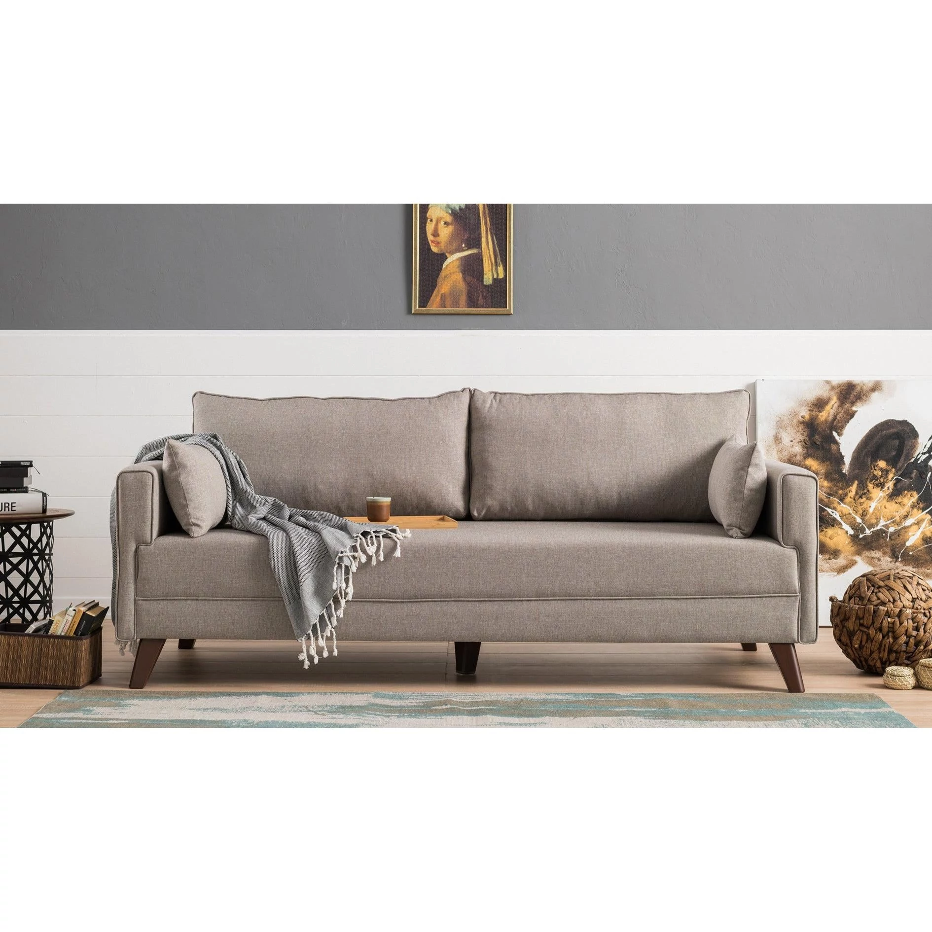 3 személyes kanapéágy Bella Sofa  - Krém