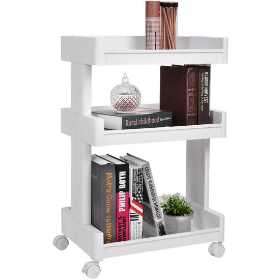 SONGMICS gurulós tárolókocsi, 45 x 32 x 70 cm, fehér