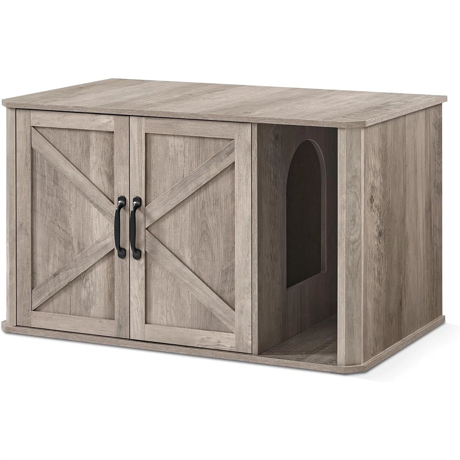 Modern macskaalomdoboz, macskaház, 85 x 48,5 x 50 cm, kisasztal, greige